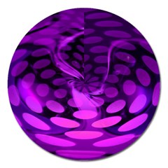 Abstract In Purple Magnet 5  (round) by FunWithFibro