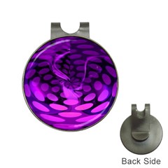 Abstract In Purple Hat Clip With Golf Ball Marker