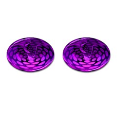 Abstract In Purple Cufflinks (oval) by FunWithFibro