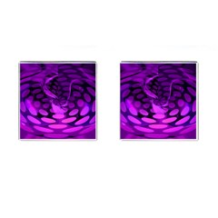 Abstract In Purple Cufflinks (square) by FunWithFibro