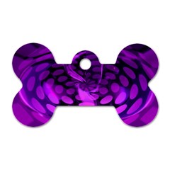 Abstract In Purple Dog Tag Bone (one Sided)