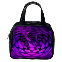 Abstract In Purple Classic Handbag (one Side)