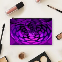 Abstract In Purple Cosmetic Bag (medium)