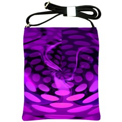 Abstract In Purple Shoulder Sling Bag by FunWithFibro