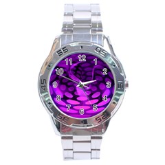 Abstract In Purple Stainless Steel Watch by FunWithFibro