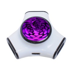 Abstract In Purple 3 Port Usb Hub by FunWithFibro