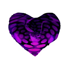 Abstract In Purple 16  Premium Heart Shape Cushion 