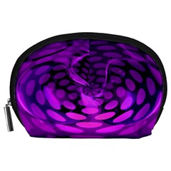 Abstract In Purple Accessories Pouch (large) by FunWithFibro