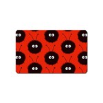 Red Cute Dazzled Bug Pattern Magnet (Name Card) Front