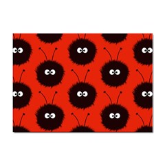 Red Cute Dazzled Bug Pattern A4 Sticker 10 Pack by CreaturesStore