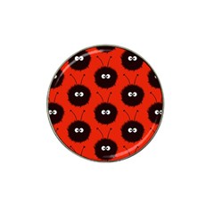 Red Cute Dazzled Bug Pattern Golf Ball Marker 4 Pack (for Hat Clip)