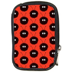 Red Cute Dazzled Bug Pattern Compact Camera Leather Case by CreaturesStore