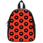 Red Cute Dazzled Bug Pattern School Bag (Small) Front