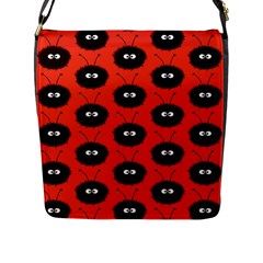 Red Cute Dazzled Bug Pattern Flap Closure Messenger Bag (large) by CreaturesStore