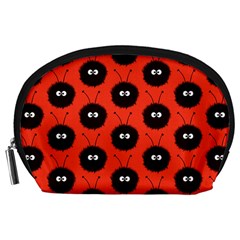 Red Cute Dazzled Bug Pattern Accessories Pouch (large) by CreaturesStore