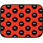 Red Cute Dazzled Bug Pattern Mini Fleece Blanket (Two Sided) 35 x27  Blanket Front