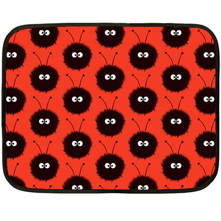 Red Cute Dazzled Bug Pattern Mini Fleece Blanket (Two Sided)