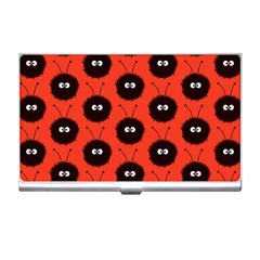 Red Cute Dazzled Bug Pattern Business Card Holder by CreaturesStore