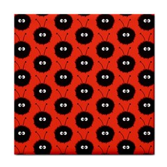 Red Cute Dazzled Bug Pattern Face Towel