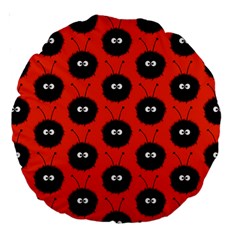 Red Cute Dazzled Bug Pattern 18  Premium Round Cushion 