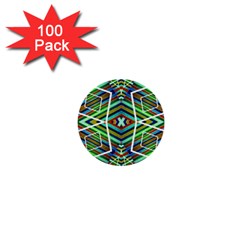 Colorful Geometric Abstract Pattern 1  Mini Button (100 Pack) by dflcprints