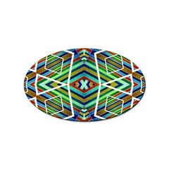 Colorful Geometric Abstract Pattern Sticker (oval) by dflcprints