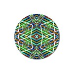 Colorful Geometric Abstract Pattern Magnet 3  (Round) Front