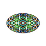 Colorful Geometric Abstract Pattern Sticker 10 Pack (Oval) Front