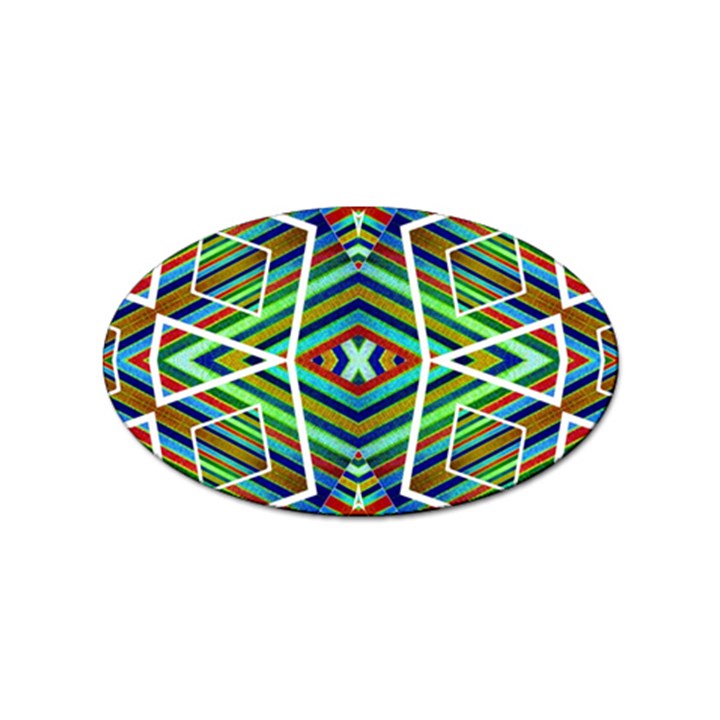 Colorful Geometric Abstract Pattern Sticker 10 Pack (Oval)