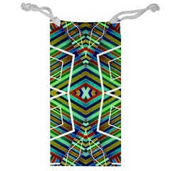 Colorful Geometric Abstract Pattern Jewelry Bag