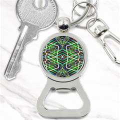 Colorful Geometric Abstract Pattern Bottle Opener Key Chain