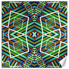 Colorful Geometric Abstract Pattern Canvas 12  X 12  (unframed) by dflcprints