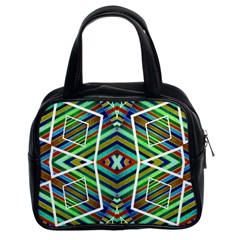 Colorful Geometric Abstract Pattern Classic Handbag (two Sides)