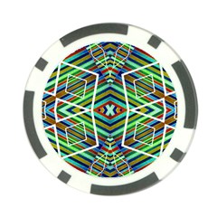 Colorful Geometric Abstract Pattern Poker Chip (10 Pack) by dflcprints