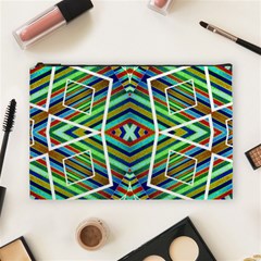 Colorful Geometric Abstract Pattern Cosmetic Bag (large)