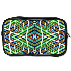 Colorful Geometric Abstract Pattern Travel Toiletry Bag (one Side) by dflcprints