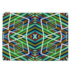 Colorful Geometric Abstract Pattern Cosmetic Bag (xxl) by dflcprints