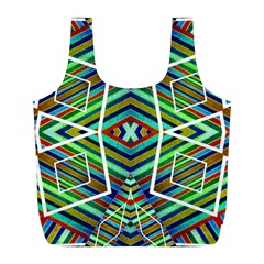 Colorful Geometric Abstract Pattern Reusable Bag (l)