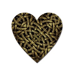 Ancient Arabesque Stone Ornament Magnet (heart) by dflcprints