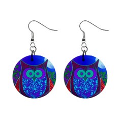 Moon Owl Mini Button Earrings