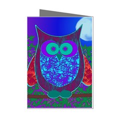 Moon Owl Mini Greeting Card (8 Pack) by SaraThePixelPixie