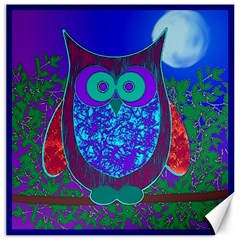 Moon Owl Canvas 16  X 16  (unframed)