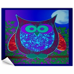 Moon Owl Canvas 11  X 14  (unframed)