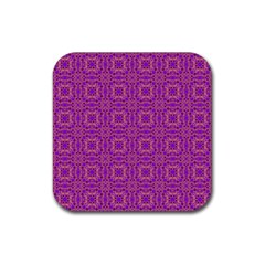 Purple Moroccan Pattern Drink Coaster (square)