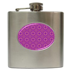 Purple Moroccan Pattern Hip Flask