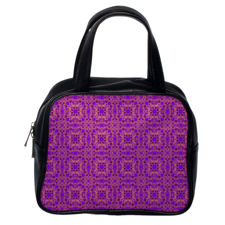 Purple Moroccan Pattern Classic Handbag (One Side)