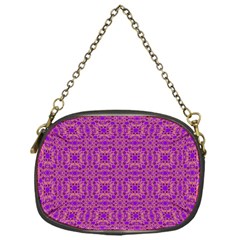 Purple Moroccan Pattern Chain Purse (one Side) by SaraThePixelPixie