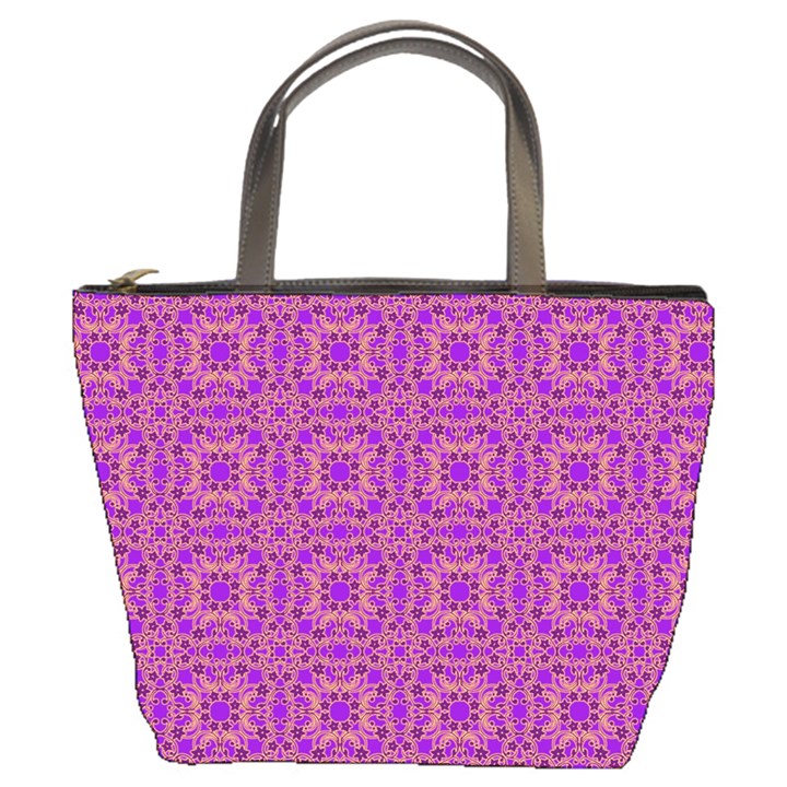 Purple Moroccan Pattern Bucket Handbag