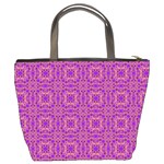 Purple Moroccan Pattern Bucket Handbag Back