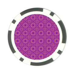 Purple Moroccan Pattern Poker Chip (10 Pack) by SaraThePixelPixie